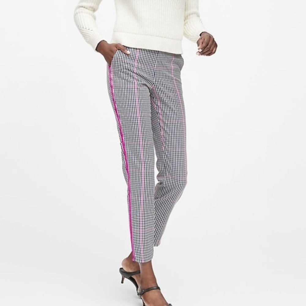 Hayden Tapered-Fit Plaid Ankle Pant